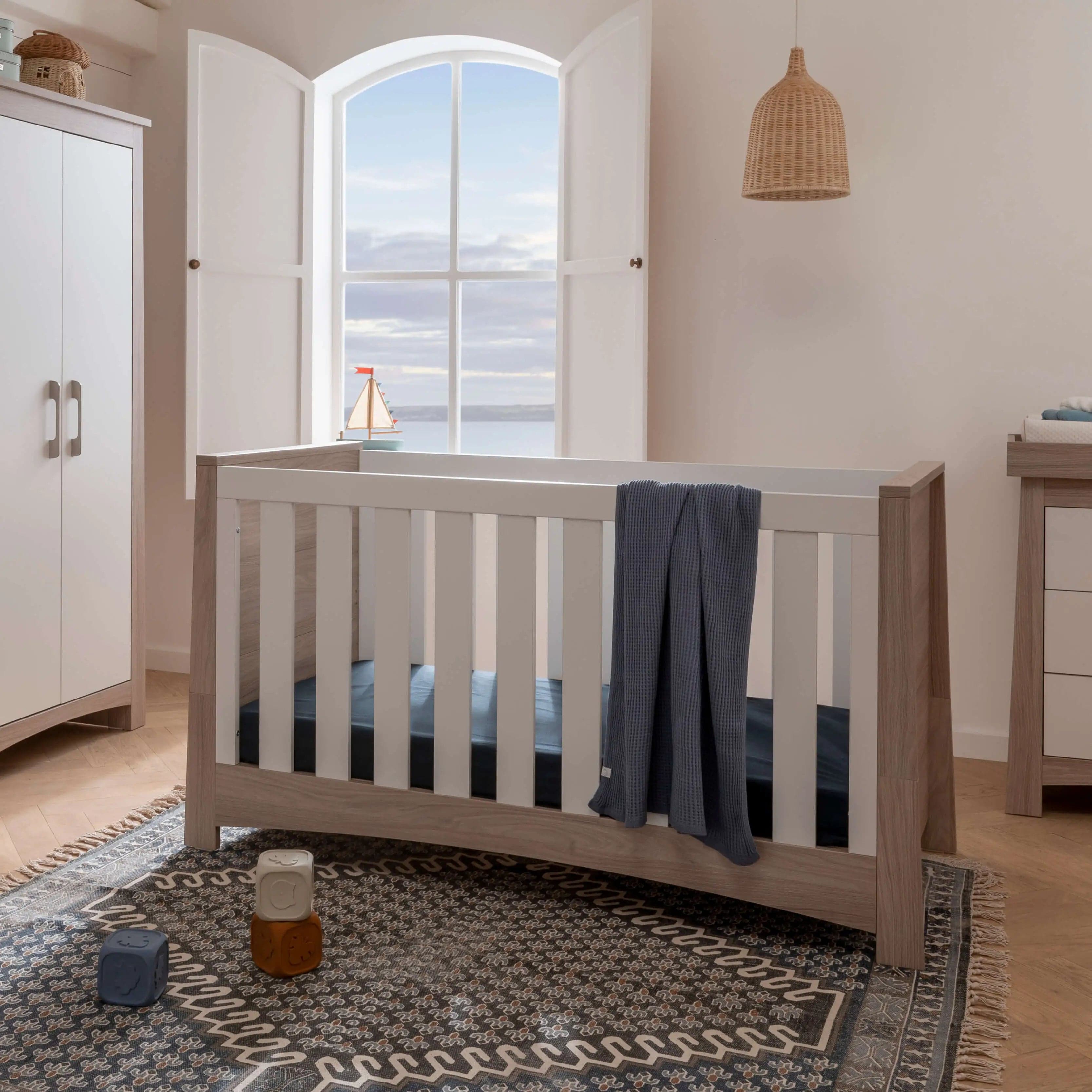 Cuddleco Cot & Cot Bed CuddleCo Lana CotBed - White/Ash