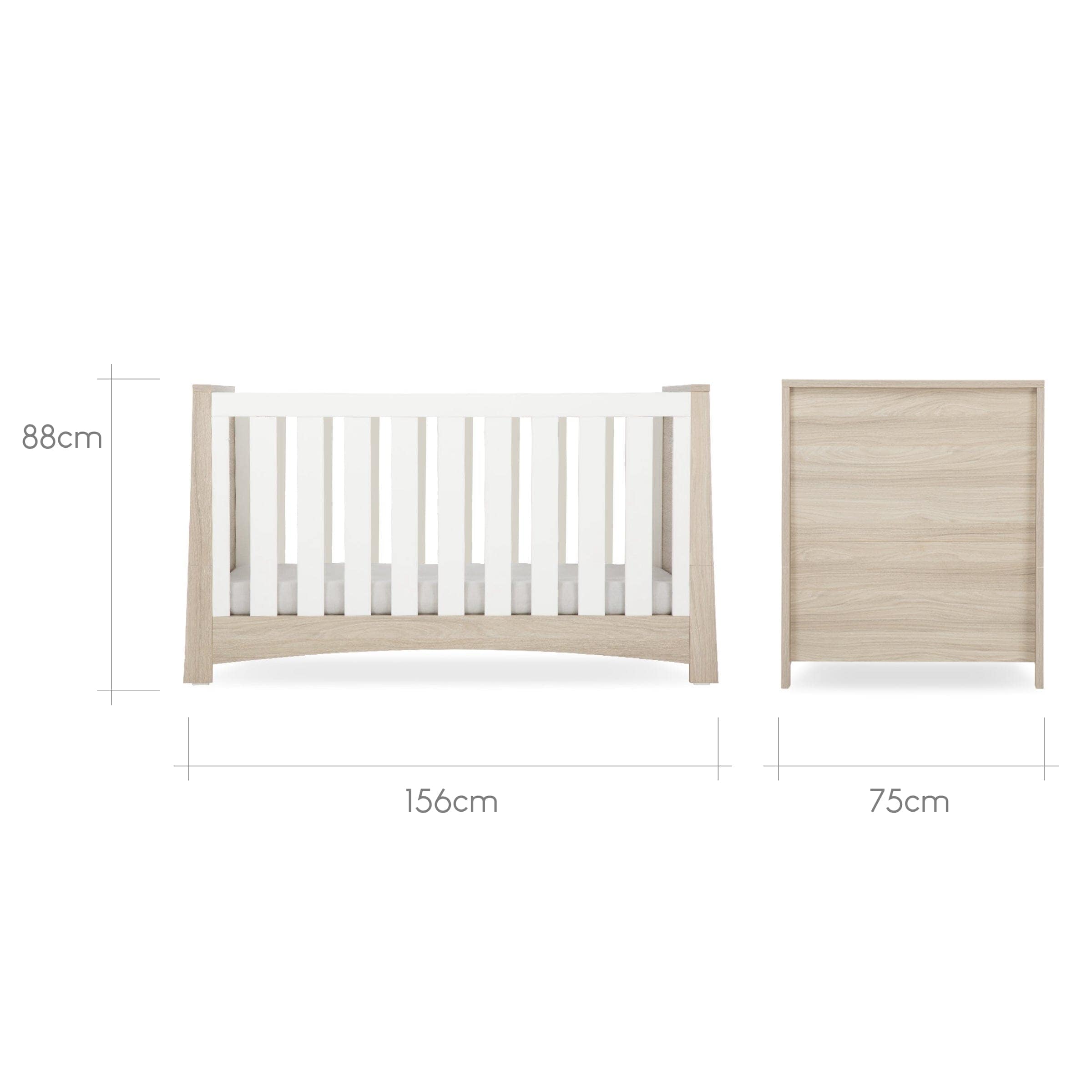 Cuddleco Cot & Cot Bed CuddleCo Lana CotBed - White/Ash