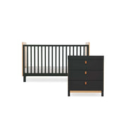 Cuddleco Nursery Furniture CuddleCo Rafi 2 Piece Nursery Furniture Set - Oak & Black