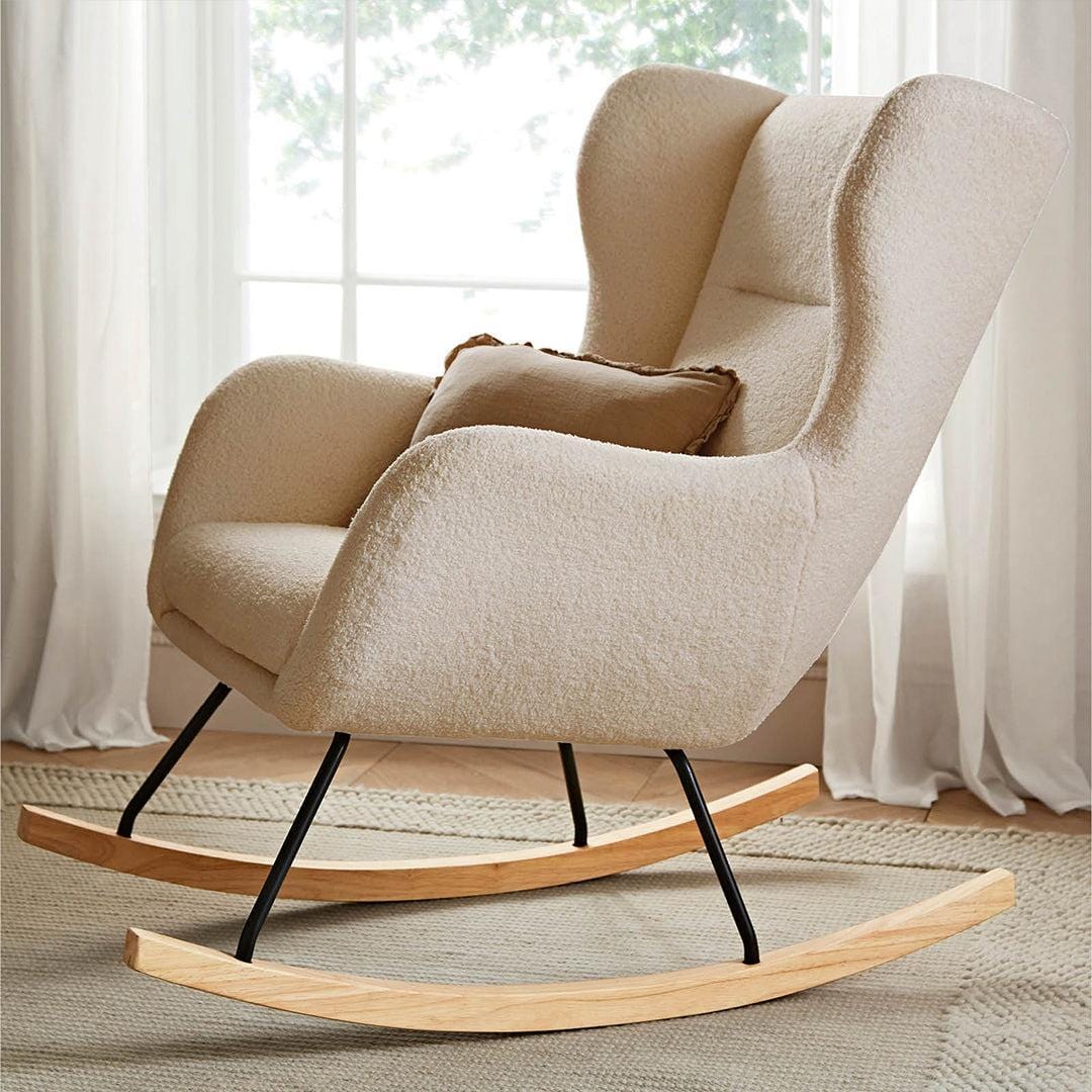 CuddleCo Nursing Chair Marley Nursing Chair and Footstool - Teddy Light Beige