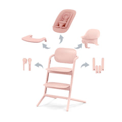 Cybex Highchair Pearl Pink Cybex LEMO 4-in-1 Highchair Set