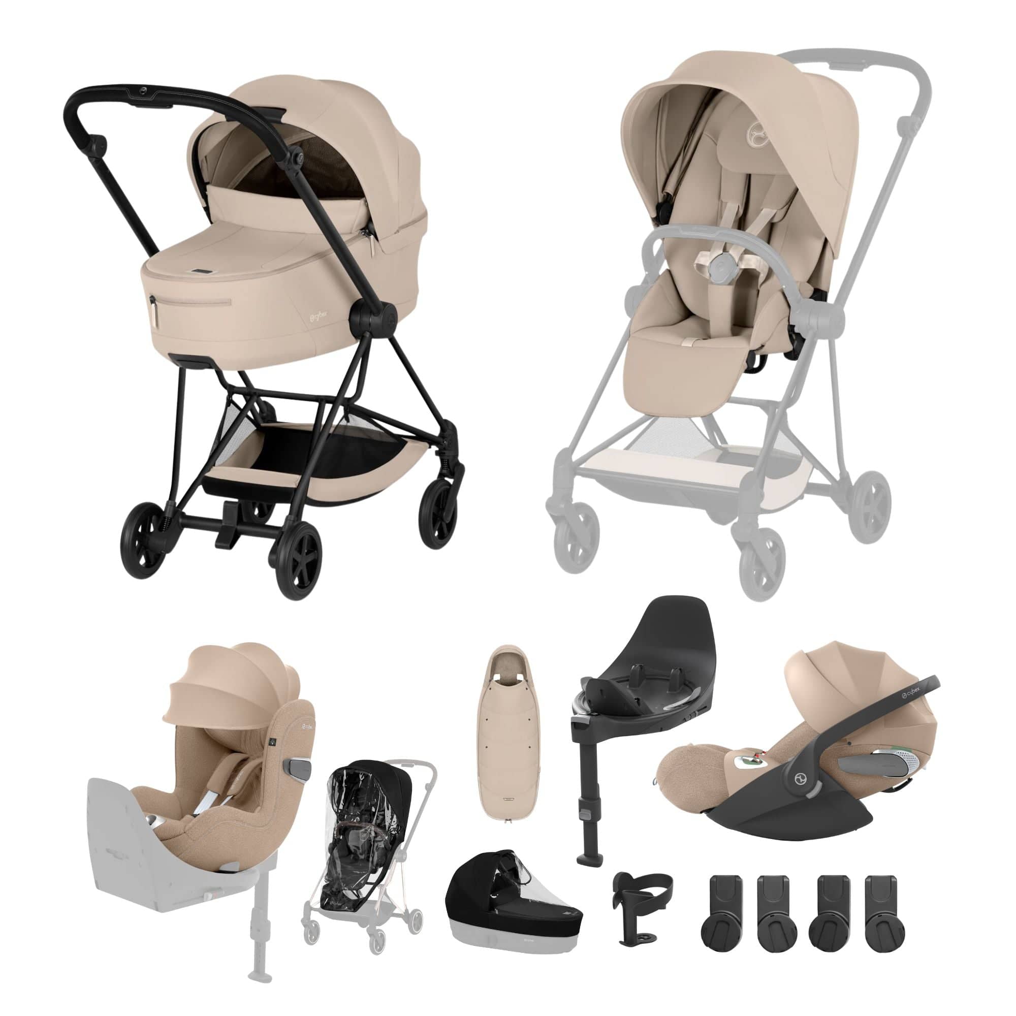 Cybex Prams & Car Seat Bundles Cybex Mios Ultimate Birth And Beyond   - Comfort Collection - Beige 2026 (Copy)