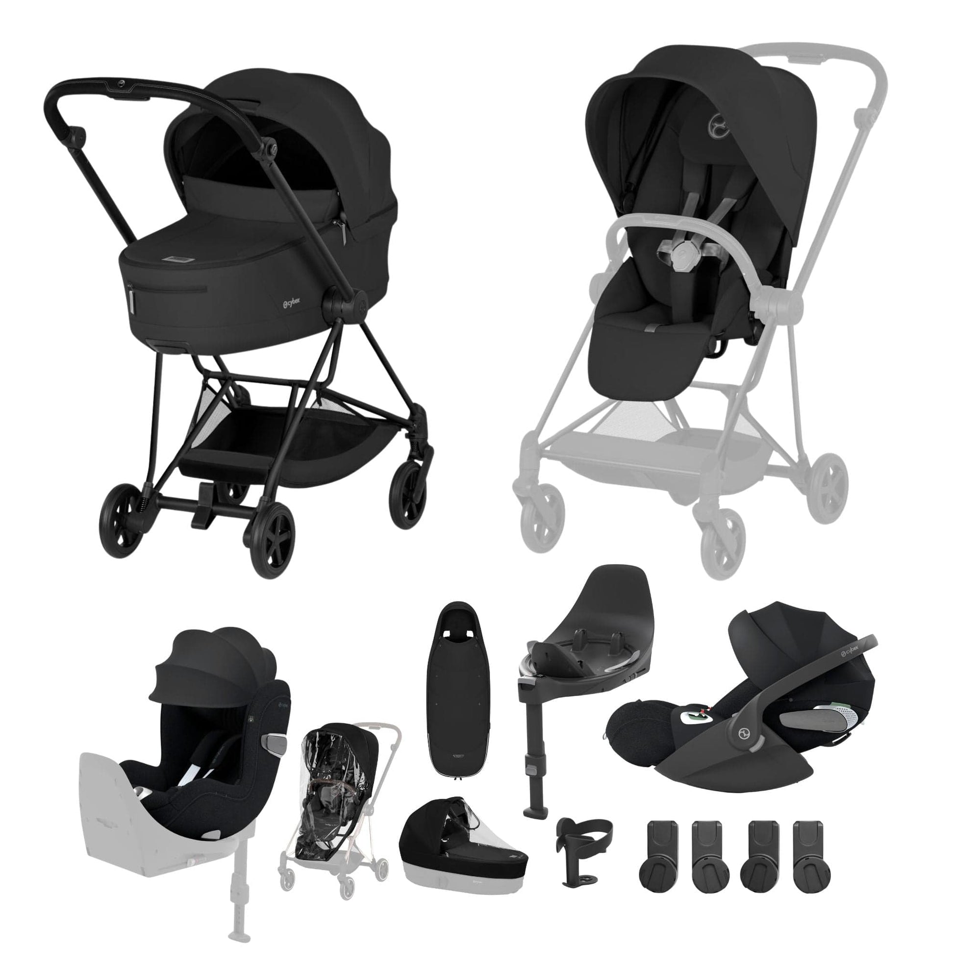 Cybex Prams & Car Seat Bundles Cybex Mios Ultimate Birth And Beyond   - Comfort Collection - Black 2026