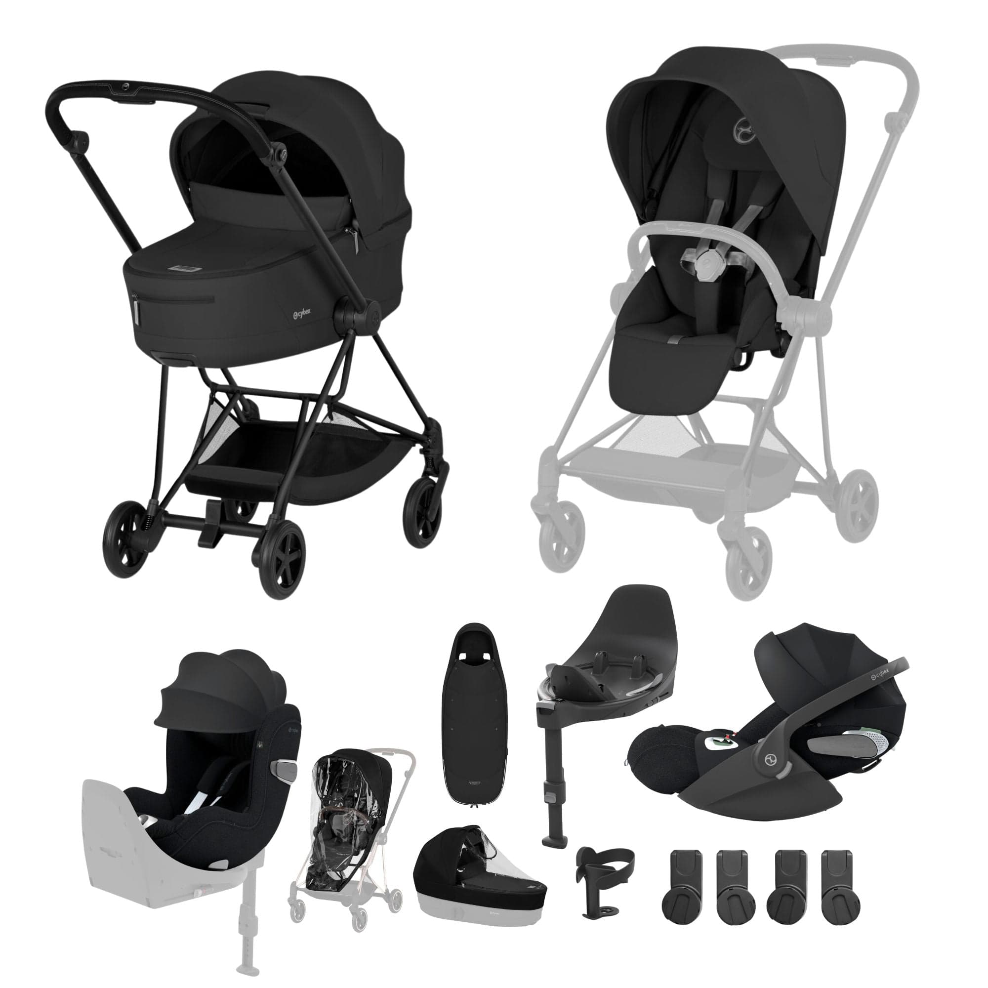 Cybex Prams & Car Seat Bundles Cybex Mios Ultimate Birth And Beyond   - Comfort Collection - Black 2026