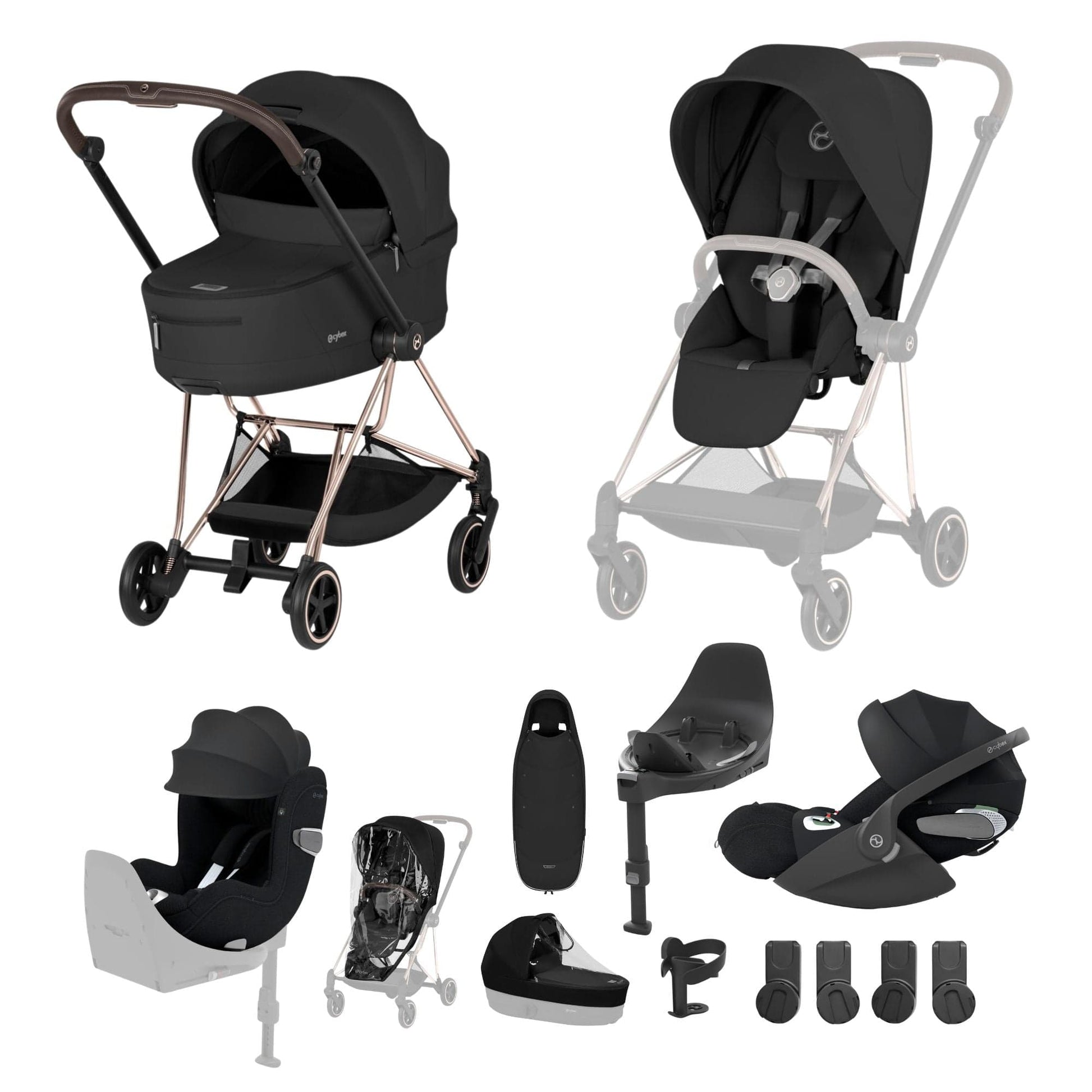 Cybex Prams & Car Seat Bundles Cybex Mios Ultimate Birth And Beyond   - Comfort Collection - Rose Gold 2026