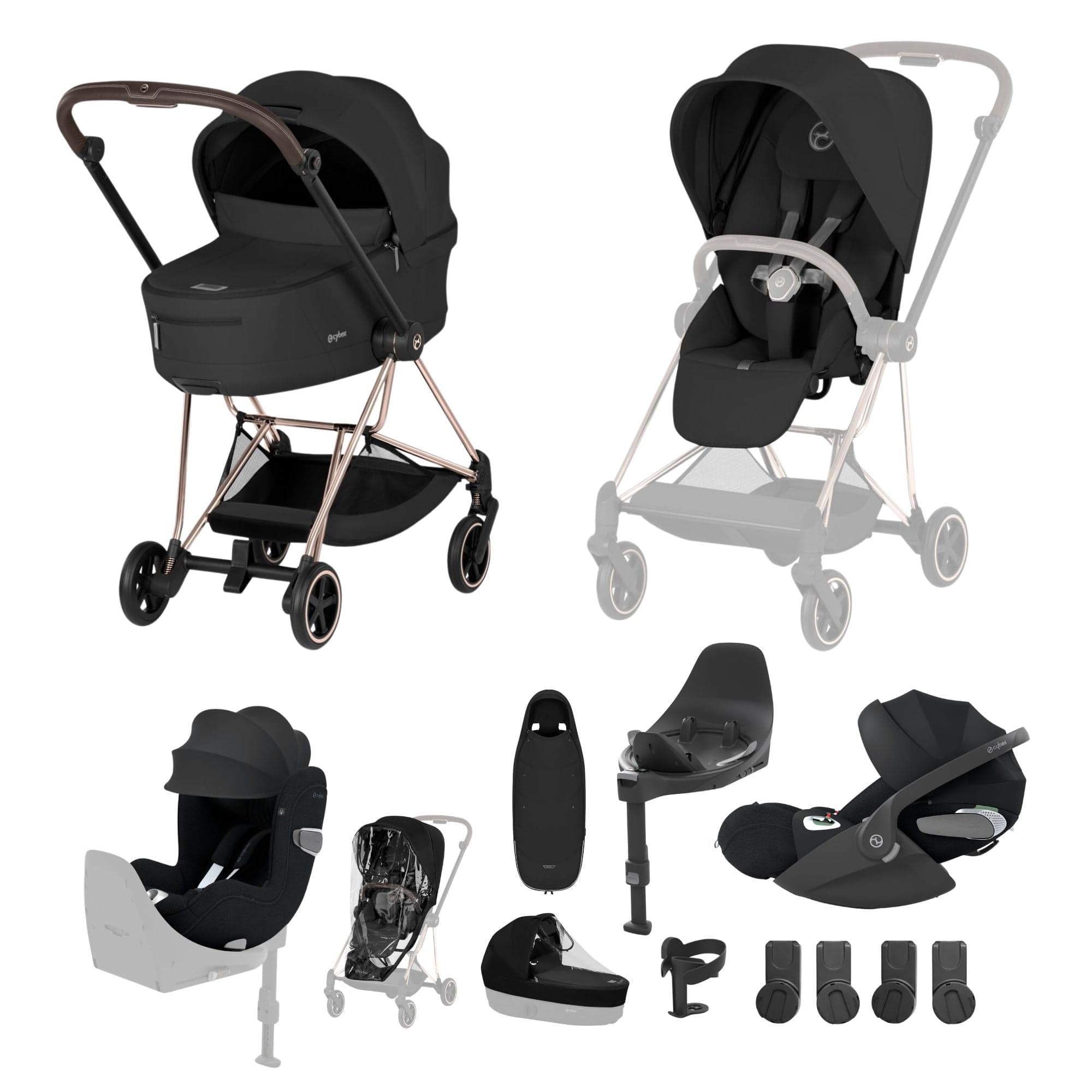 Cybex Prams & Car Seat Bundles Cybex Mios Ultimate Birth And Beyond   - Comfort Collection - Rose Gold 2026