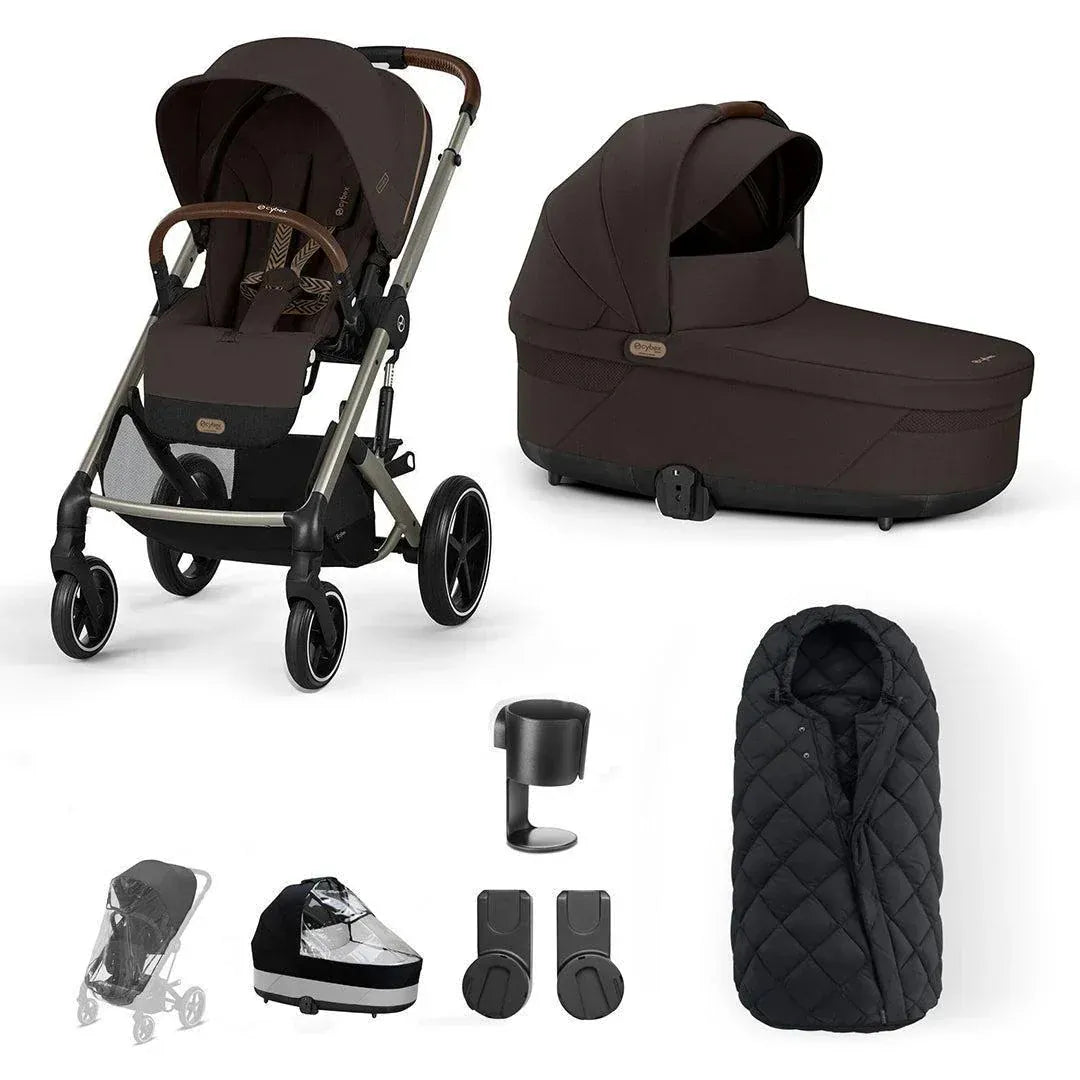 Cybex Prams Cybex Balios S Lux Essential Bundle - Chocolate brown