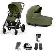 Cybex Prams Cybex Balios S Lux Essential Bundle - Moss Green
