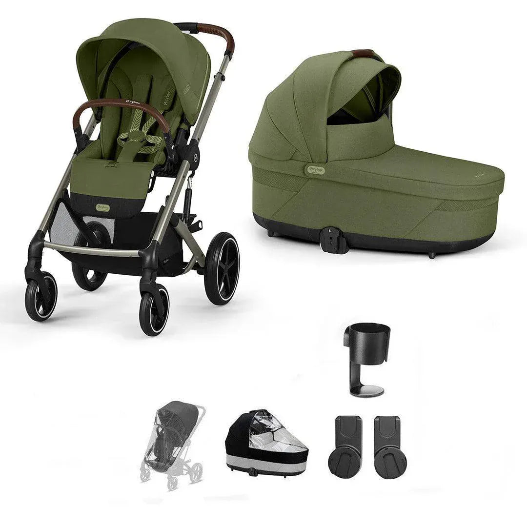 Cybex Prams Cybex Balios S Lux Essential Bundle - Moss Green