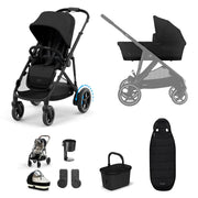 Cybex Prams Cybex e-Gazelle S - Essential Bundle - Moon Black