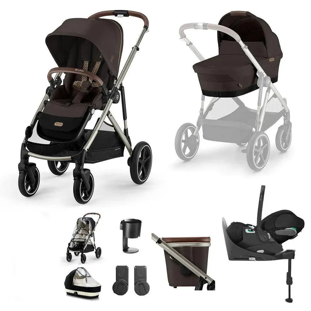 Cybex Prams Cybex Gazelle S - Luxury Cloud T Bundle - Chocolate Brown
