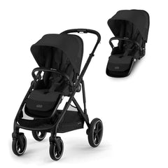 Cybex Prams Moon Black / Black Frame / Without Carrycot Cybex Gazelle S Duo Pushchair 2023