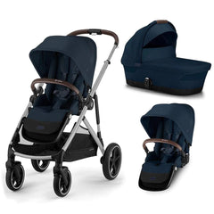 Cybex Prams Ocean Blue / Silver Frame / With Carrycot Cybex Gazelle S Duo Pushchair 2023