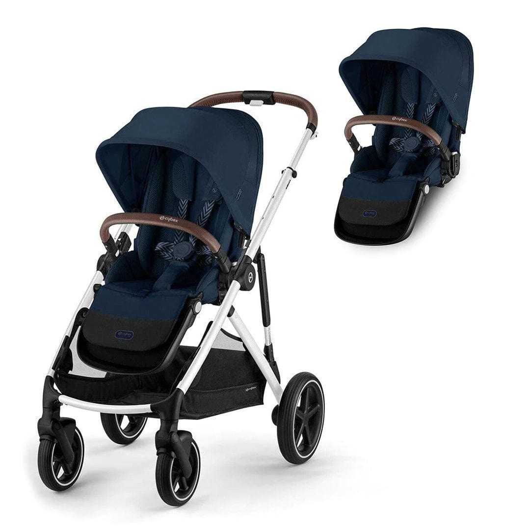 Cybex Prams Ocean Blue / Silver Frame / Without Carrycots Cybex Gazelle S Twin Pushchair 2023