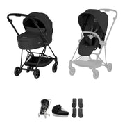 Cybex Prams & Pushchairs Cybex Mios Puschair & Fold Cot Bundle -All Black 2026