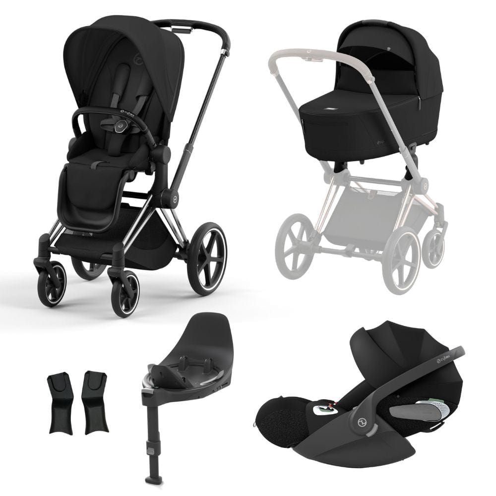 Cybex Prams & Pushchairs Sepia Black Cybex Priam Chome │ Black Bundle