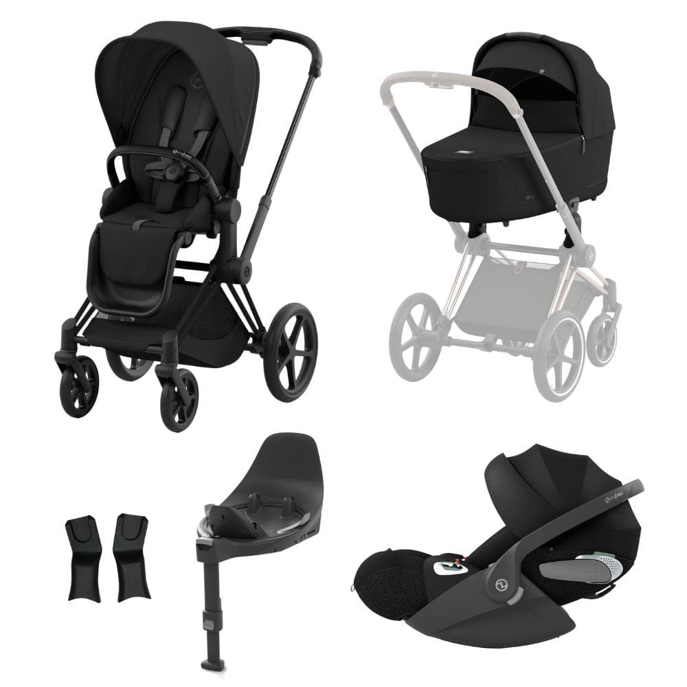 black cybex pram Cybex Priam │ Matt Black Bundle – Bababoom Boutique