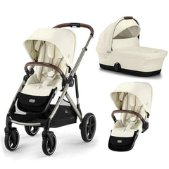 Cybex Prams Seashell Beige / Taupe Frame *Independent Exclusive* / With Carrycot Cybex Gazelle S Duo Pushchair 2023