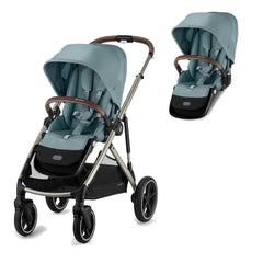 Cybex Prams Sky Blue / Taupe Frame *Independent Exclusive* / Without Carrycot Cybex Gazelle S Duo Pushchair 2023