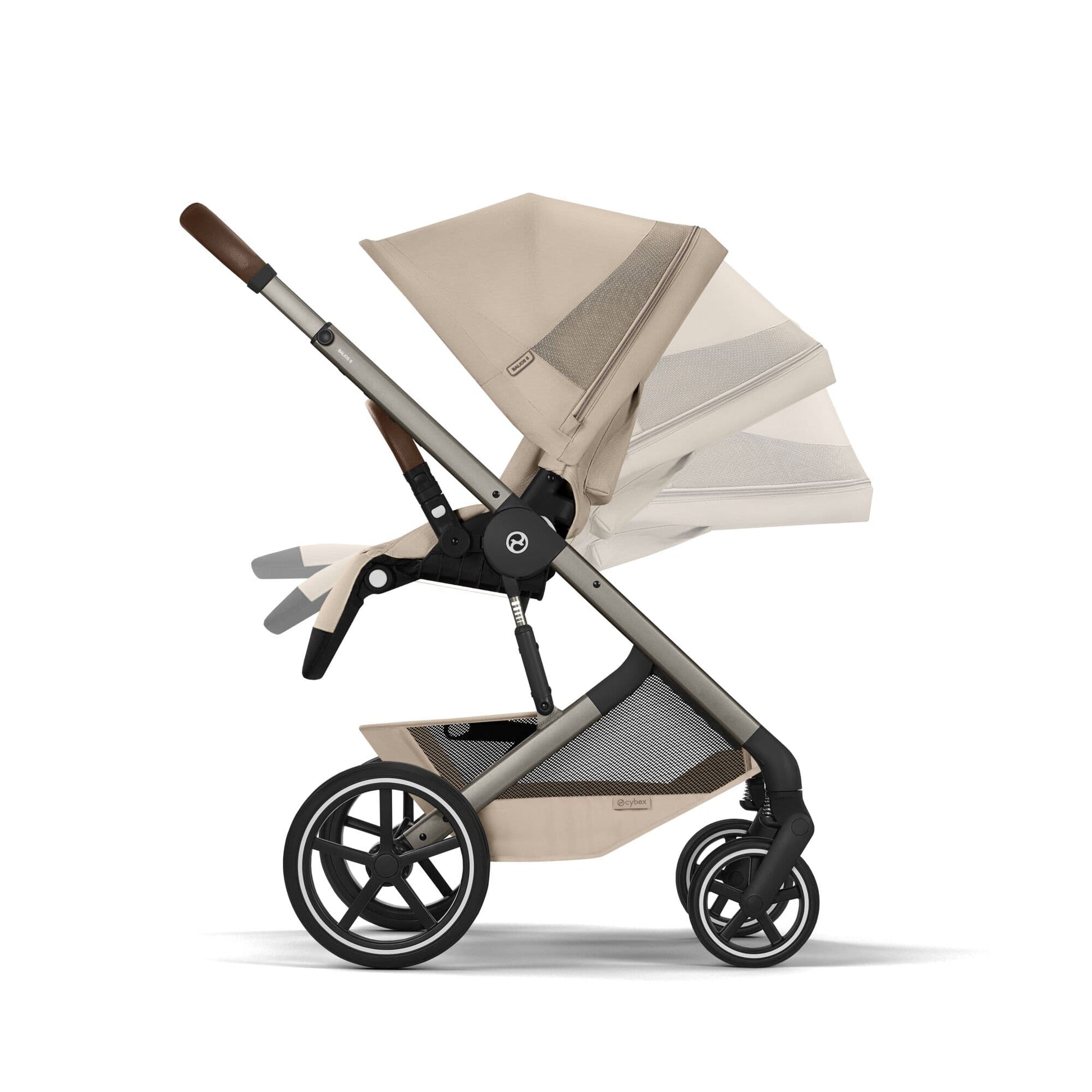 Cybex Travel System Cybex Balios S Lux with Folding Carrycot - Almond Beige Bundle - Pre Order