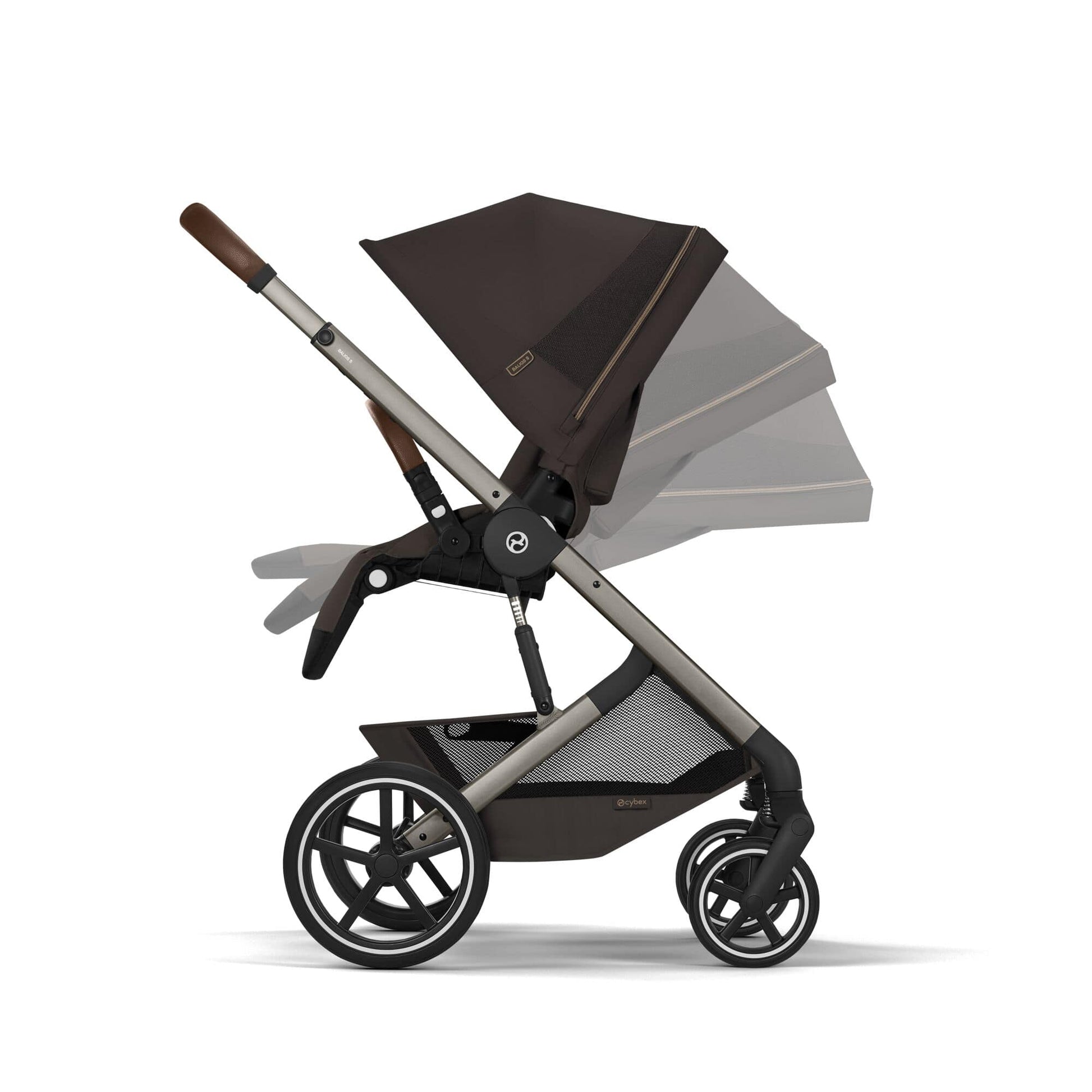 Cybex Travel System Cybex Balios S Lux with Folding Carrycot - Chocolate Brown Bundle - Pre Order