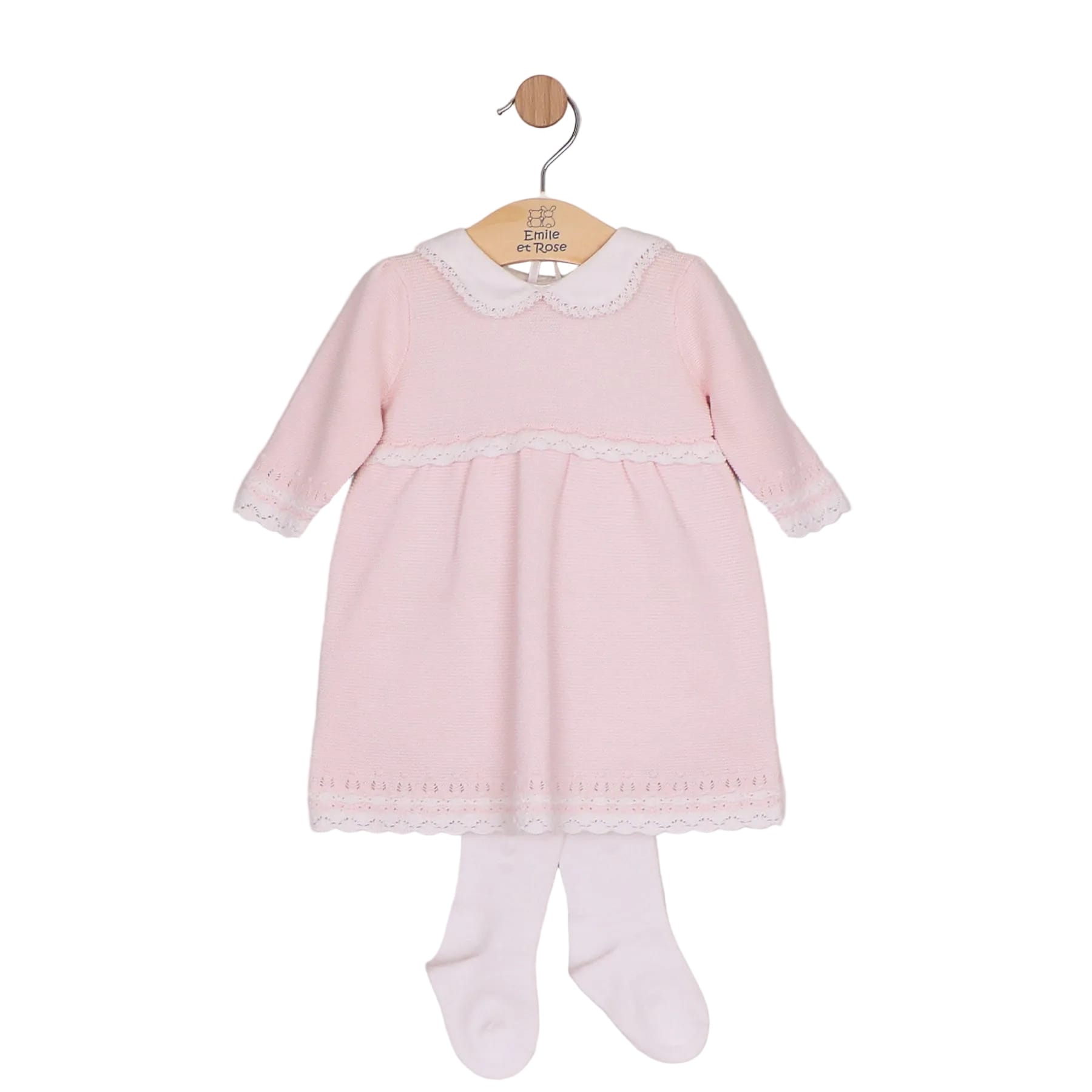 Emile et Rose baby clothing Emile et Rose 'Millie' Pink Dress with Tights