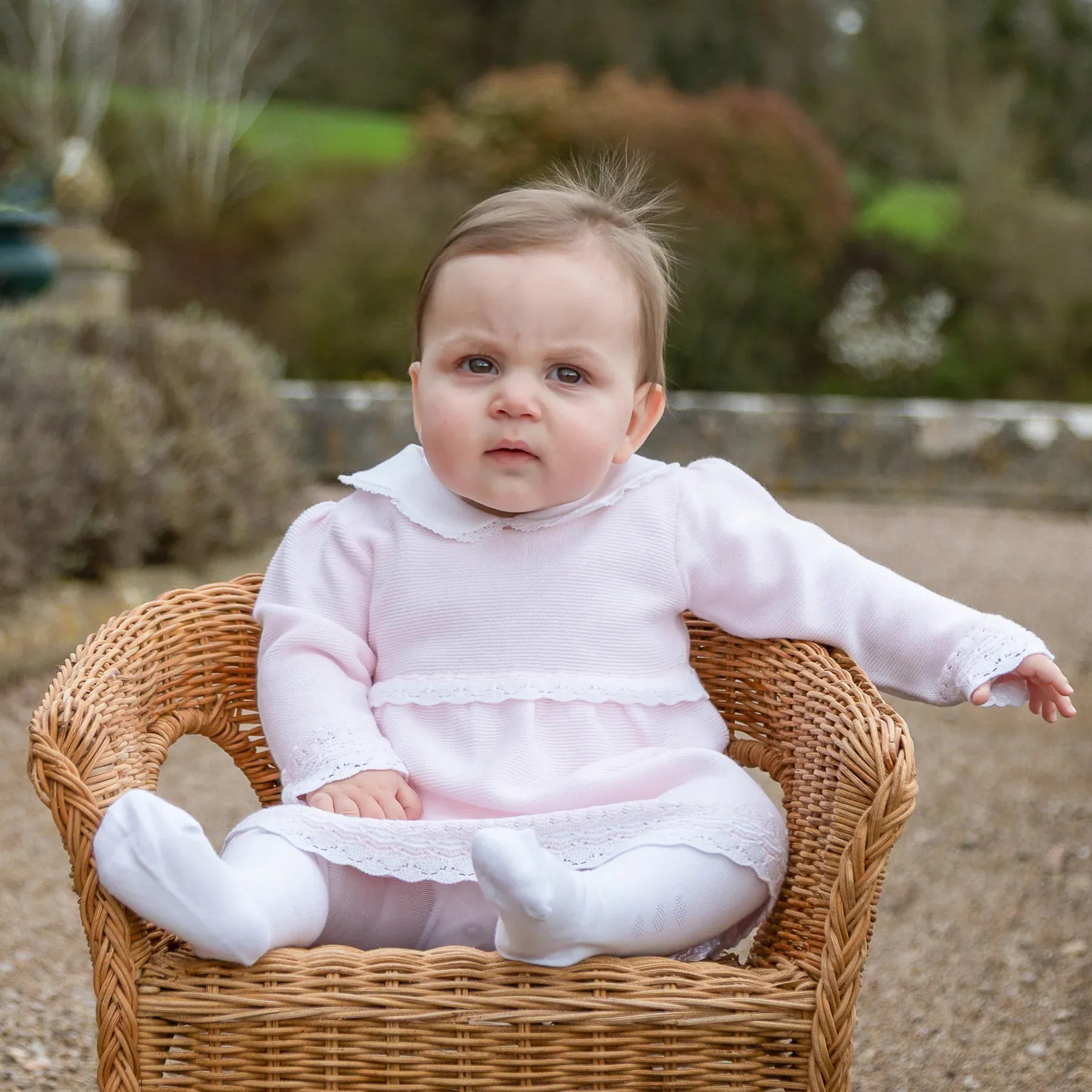 Emile et Rose baby clothing Emile et Rose 'Millie' Pink Dress with Tights