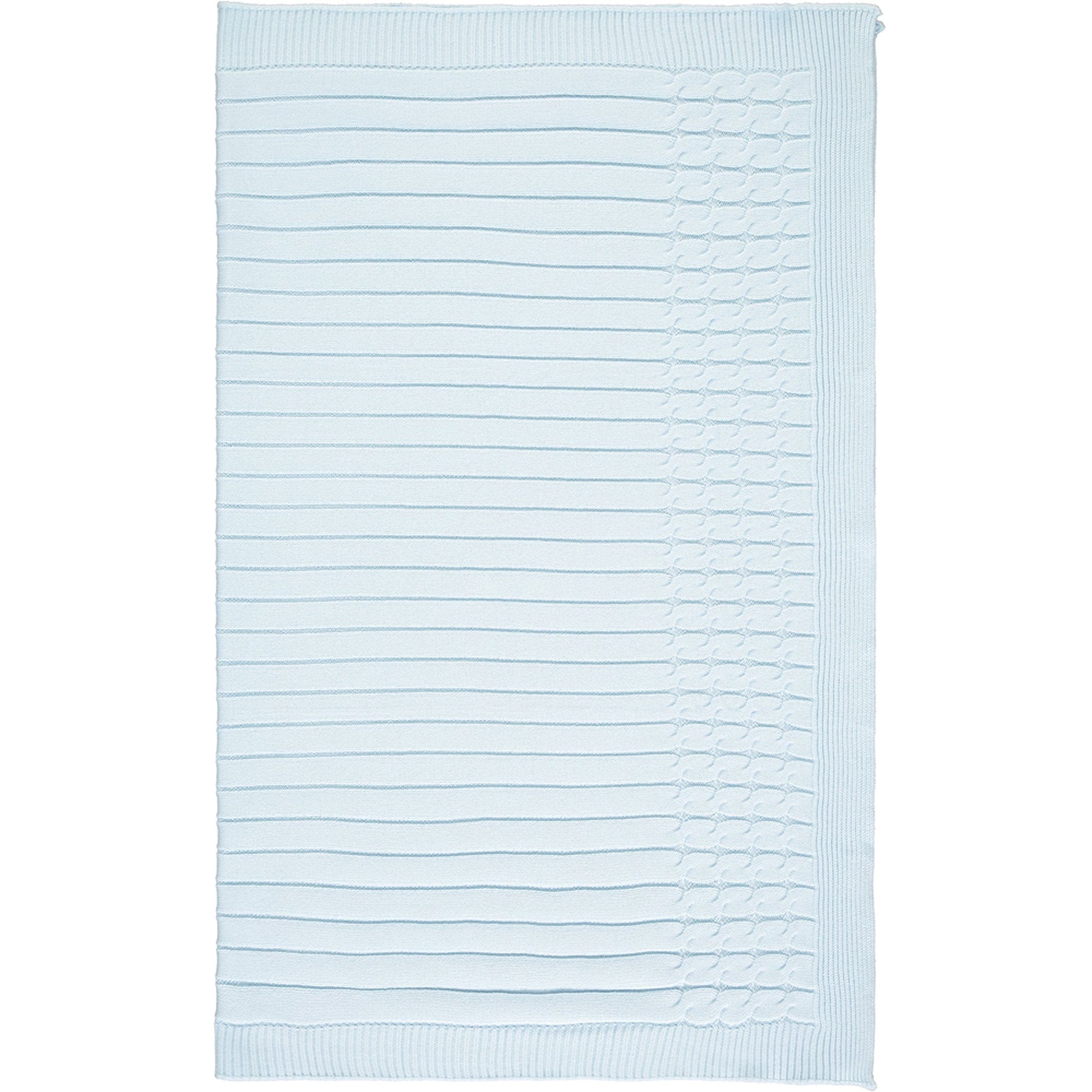 Emile et Rose Blanket Emile et Rose Gino Blue Knit Baby Blanket