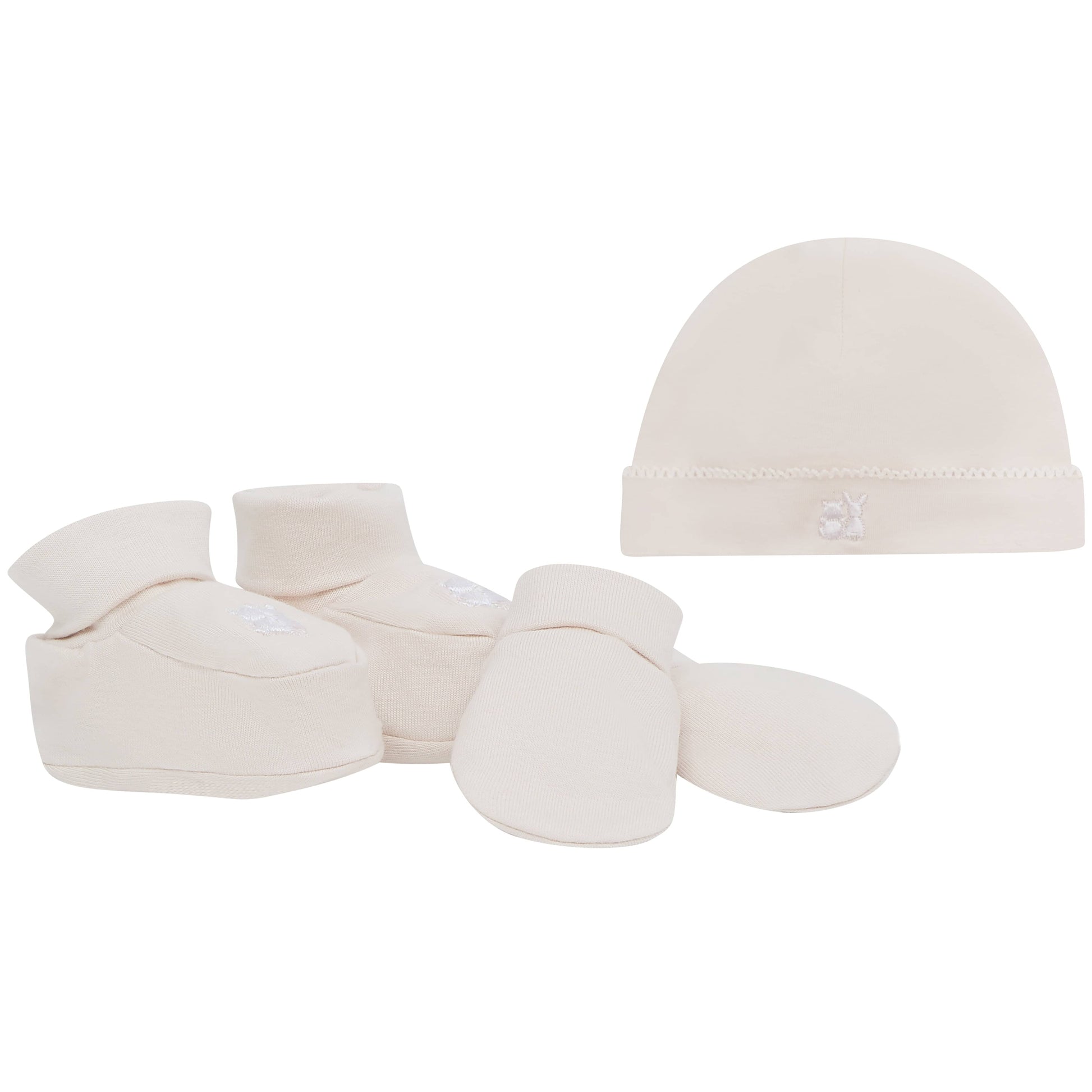 Emile et Rose Gifts Emile et Rose 'Nox' Stone  Hat,  Mitts & Booties Gift Set