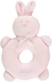 Emile et Rose Gifts Emile et Rose Pink Velour Ring Rattle