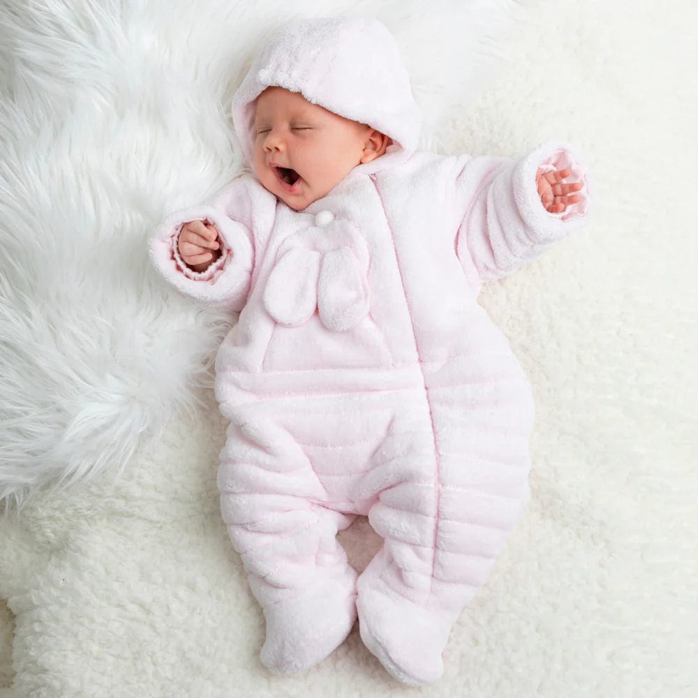 Emile et Rose Snowsuit Emile Et Rose 'Alison' Pink Fleece Pramsuit