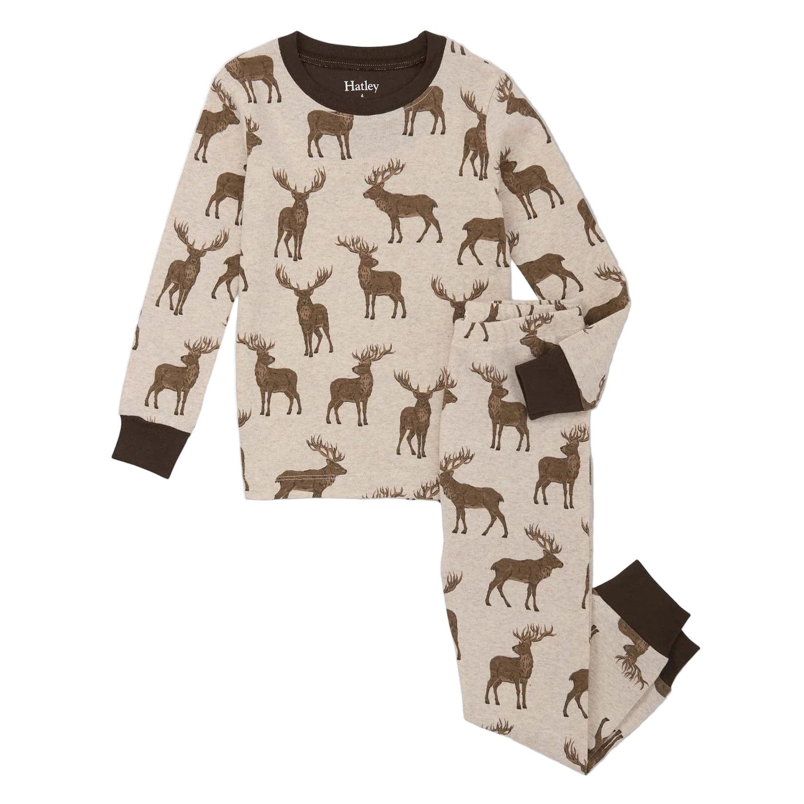 Hatley PJ Set Hatley Pine Brush Stags Pj Set