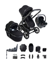iCandy Prams & Pushchairs iCandy Peach 8 - Black  with 360 Cocoon Car Seat & Base