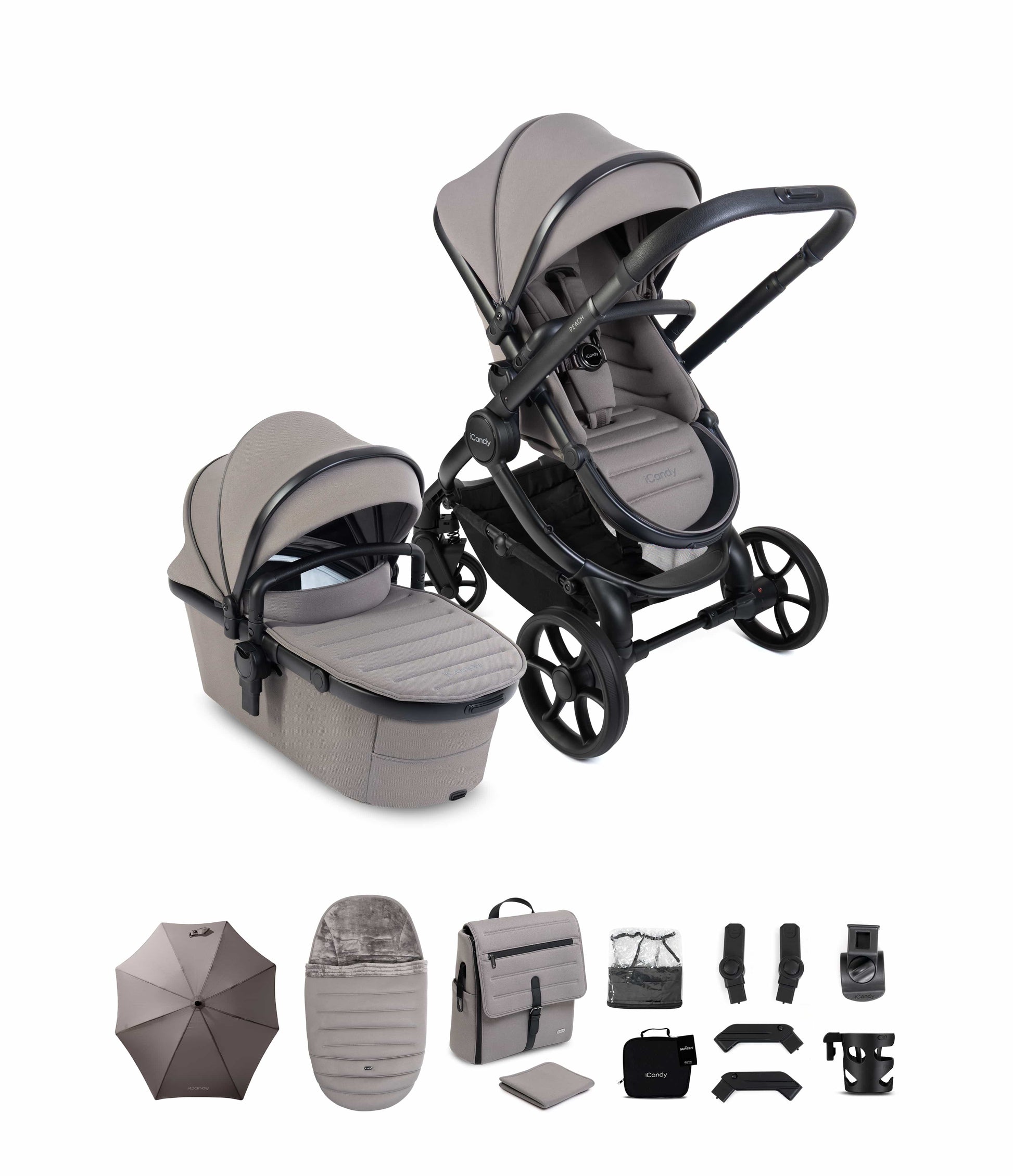 iCandy Prams & Pushchairs iCandy Peach 8 Complete Bundle- Porcini