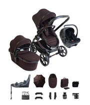 iCandy Prams & Pushchairs iCandy Peach 8 Complete Bundle with 360 car seat & Base- Coffee Bean