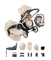 iCandy Prams & Pushchairs iCandy Peach 8 Complete Bundle  with 360 Cocoon Sandstone Car Seat & Base- Biscotti