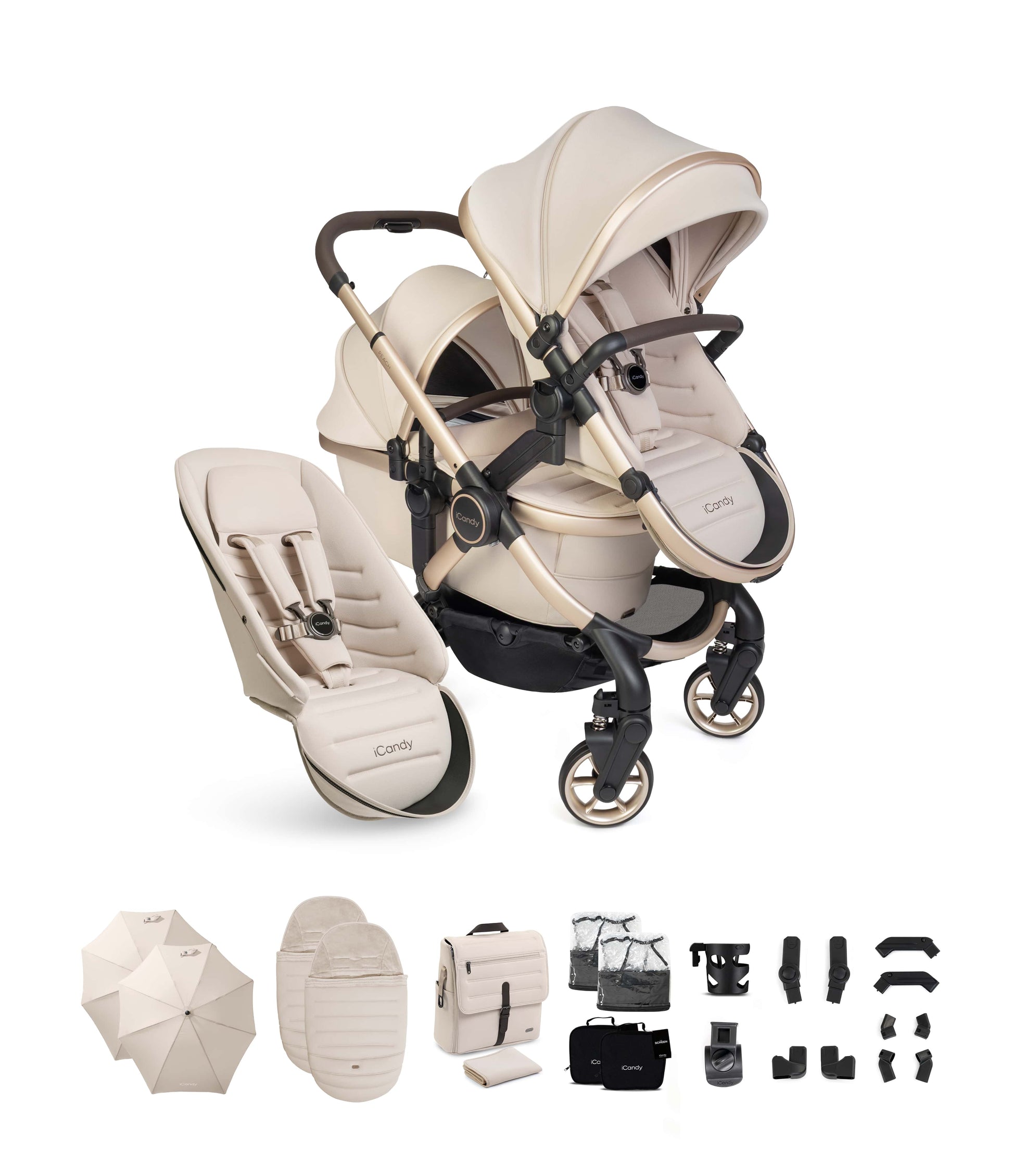 iCandy Prams & Pushchairs iCandy Peach 8 Complete Duo Bundle - Biscotti