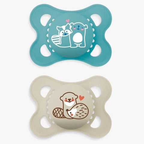 MAM Soothers 2-6 Months / Teal/Taupe MAM- Original Pure Soother