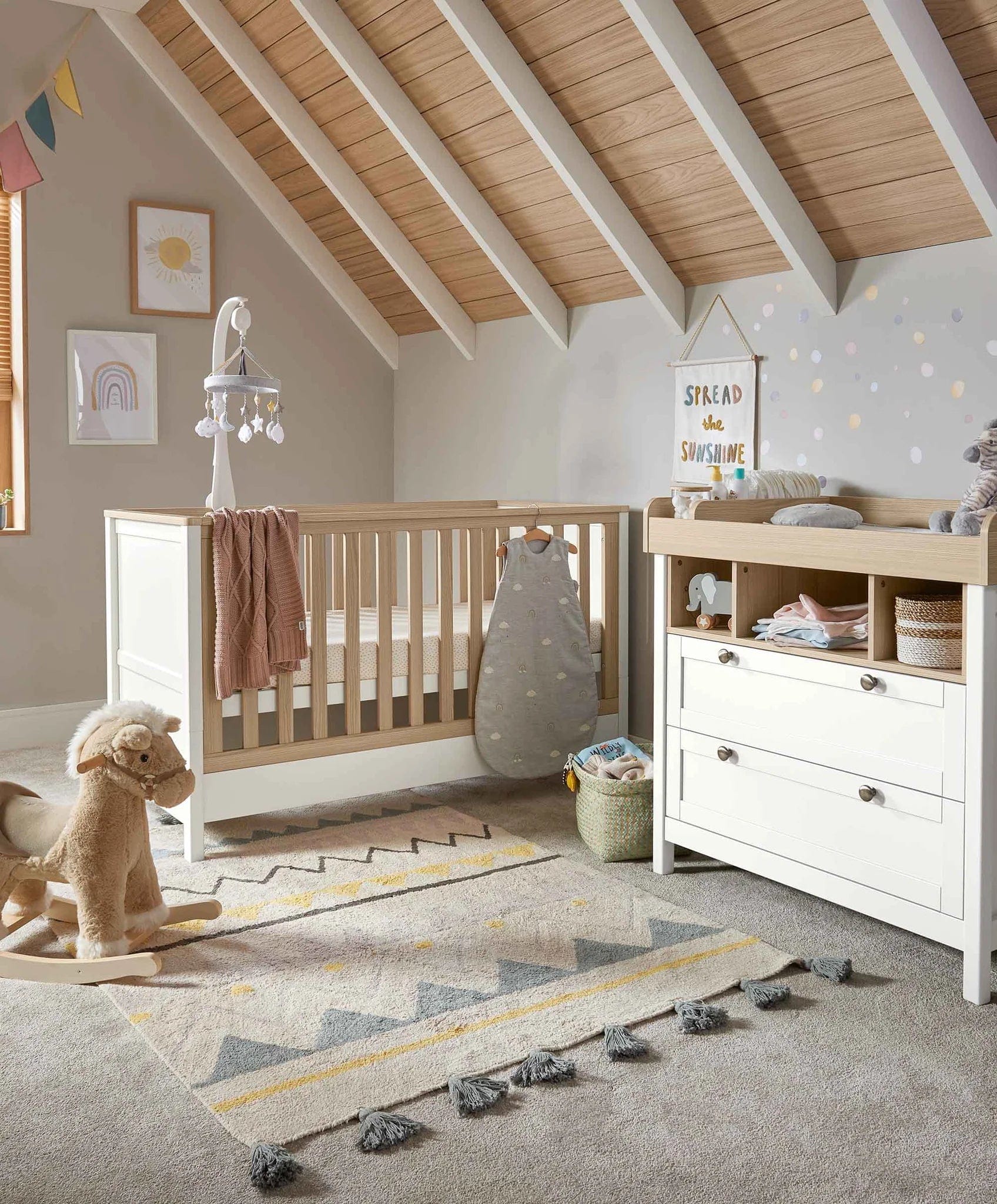 Mamas & Papas Nursery Furniture Set Copy of Mamas & Papas 'Harwell' Range Natural/White