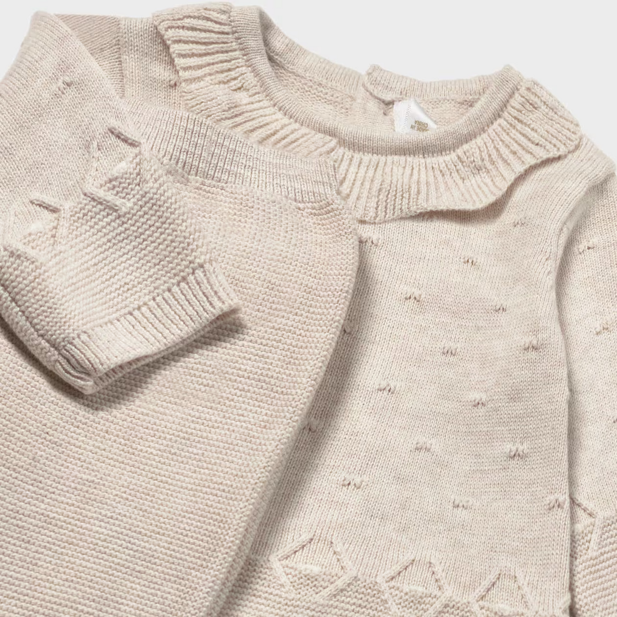 Mayoral 3 Piece Set Mayoral Girls Cream 3 Piece Knit Set