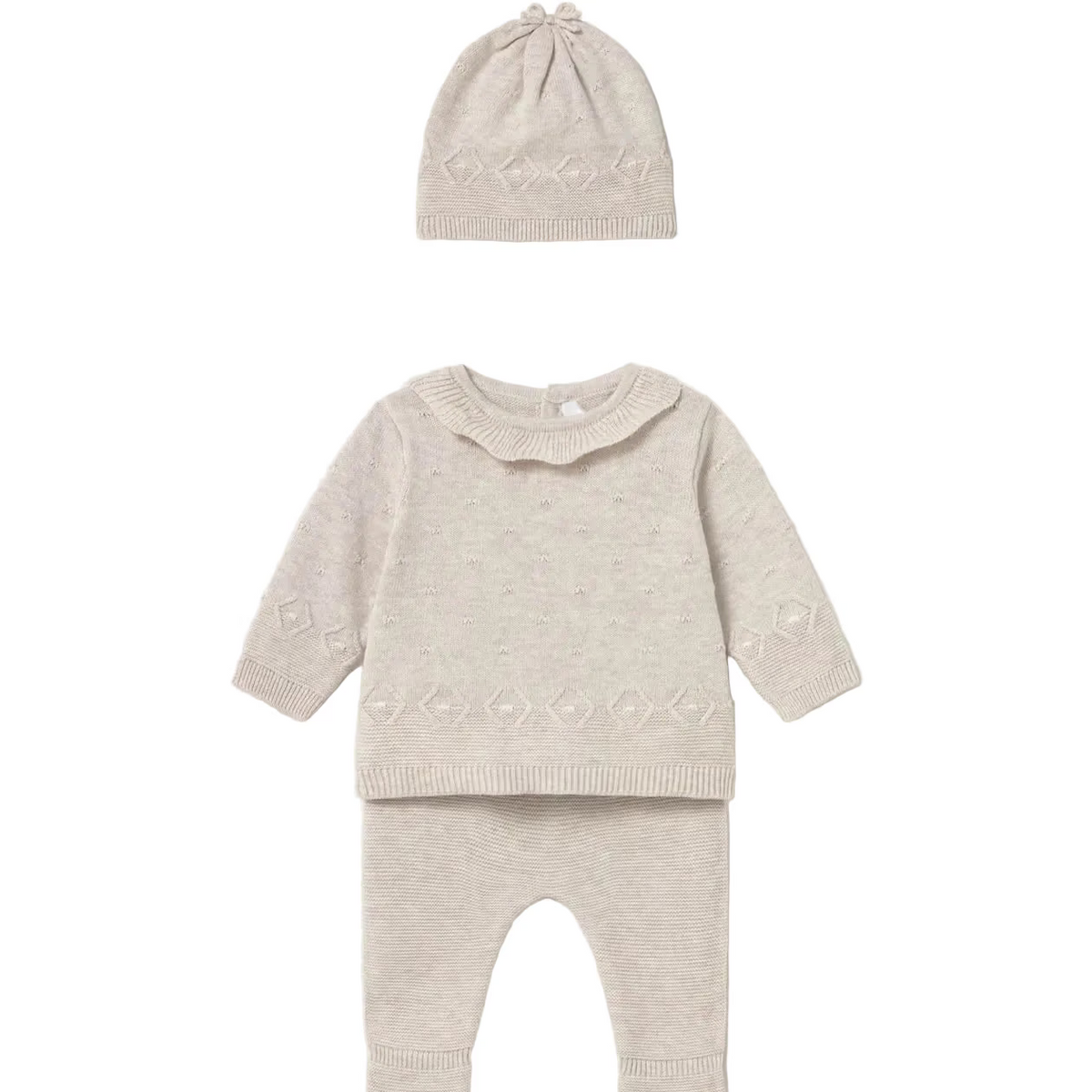 Mayoral 3 Piece Set Mayoral Girls Cream 3 Piece Knit Set