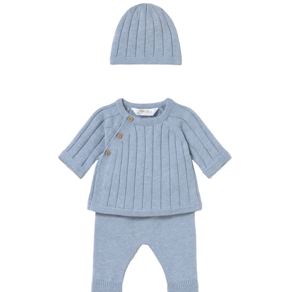 Mayoral 3 Piece Set Mayoral Powder Blue 3 Piece Knit Set