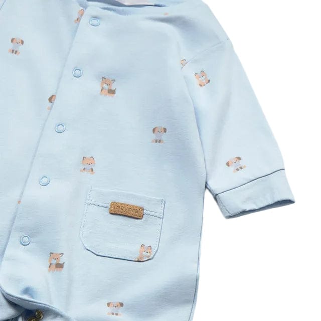 Mayoral Babygrow Mayoral Blue Animal Babygrow with Hat