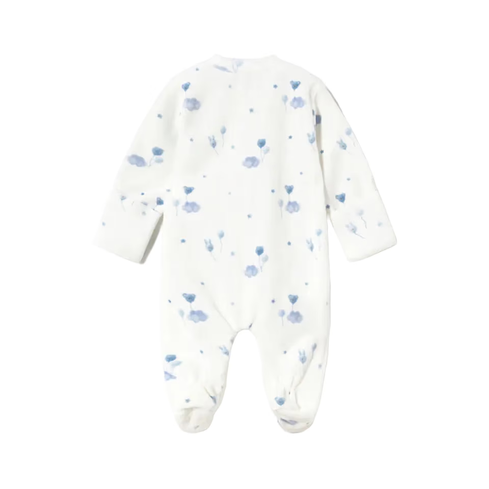 Mayoral Babygrow Mayoral Blue Cloud Balloon Print Babygrow