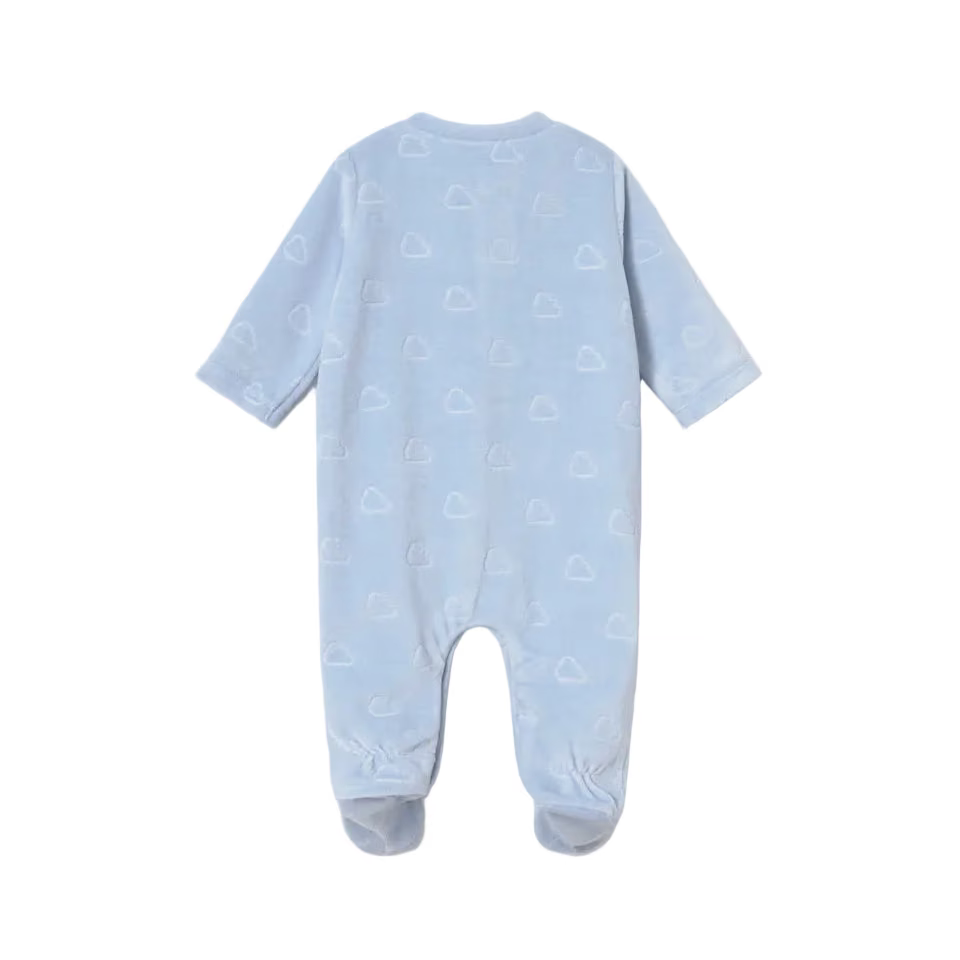 Mayoral Babygrow Mayoral Blue Velour Cloud Babygrow