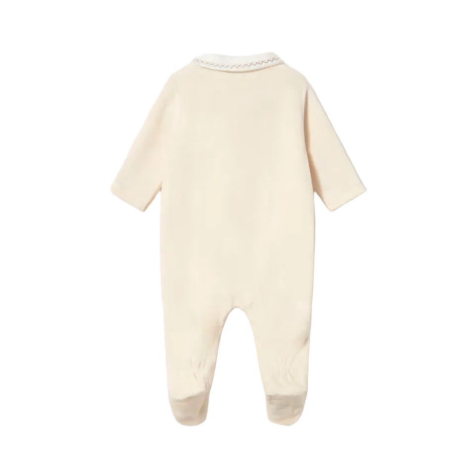 Mayoral Babygrow Mayoral Cream Velour Toys Babygrow