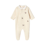 Mayoral Babygrow Mayoral Cream Velour Toys Babygrow