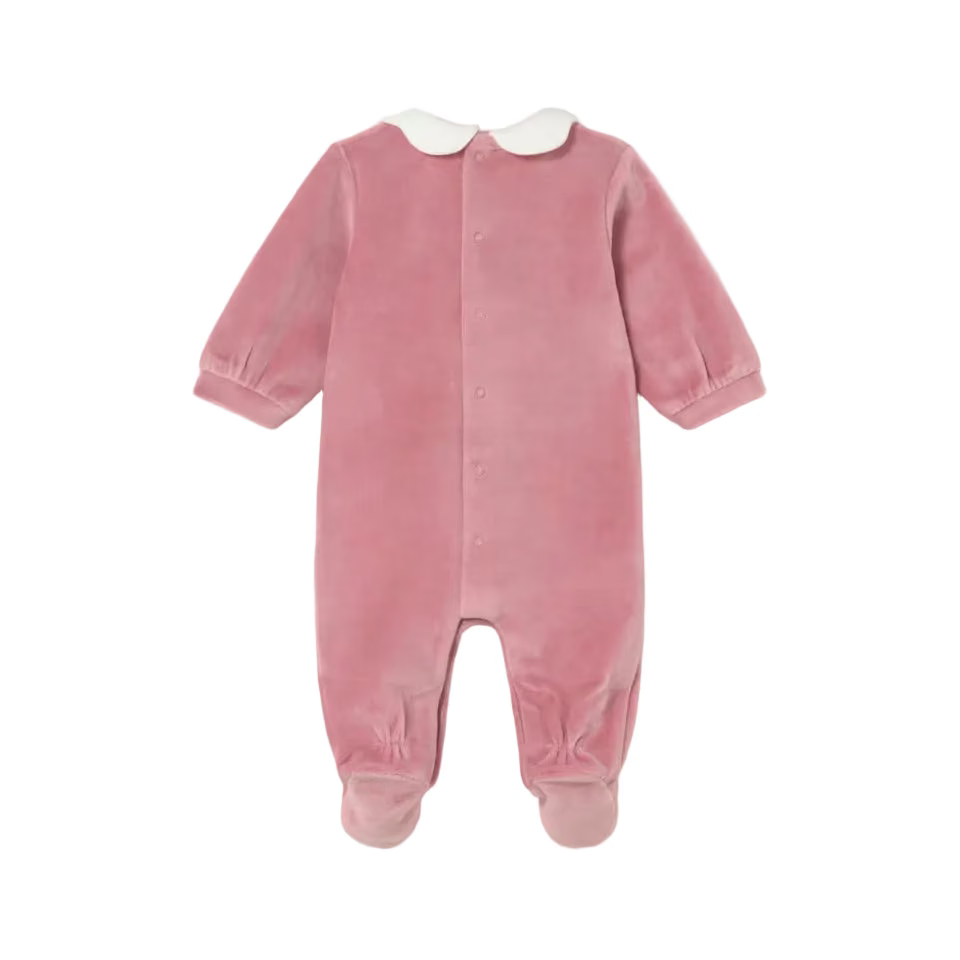 Mayoral Babygrow Mayoral Dusty Pink with Embroidered Collar