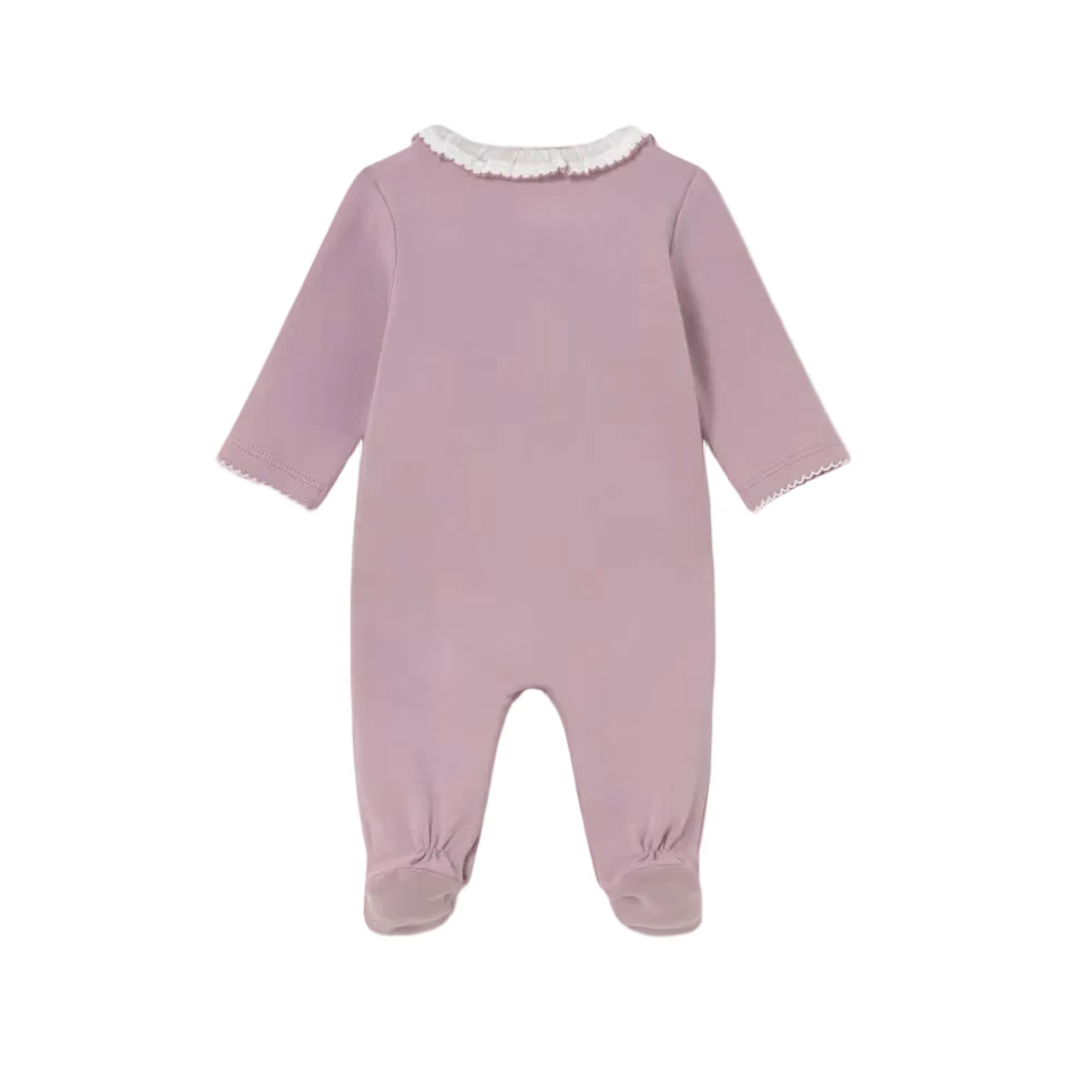 Mayoral Babygrow Mayoral Lilac with Embroidered Violets Babygrow