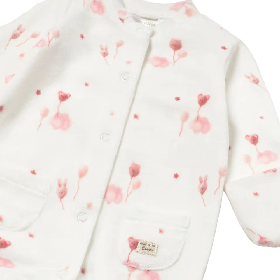 Mayoral Babygrow Mayoral PInk Cloud Balloon Print Babygrow